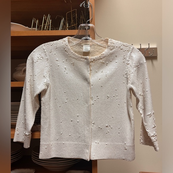 Crewcuts white sequin long sleeve sweater - Picture 2 of 6